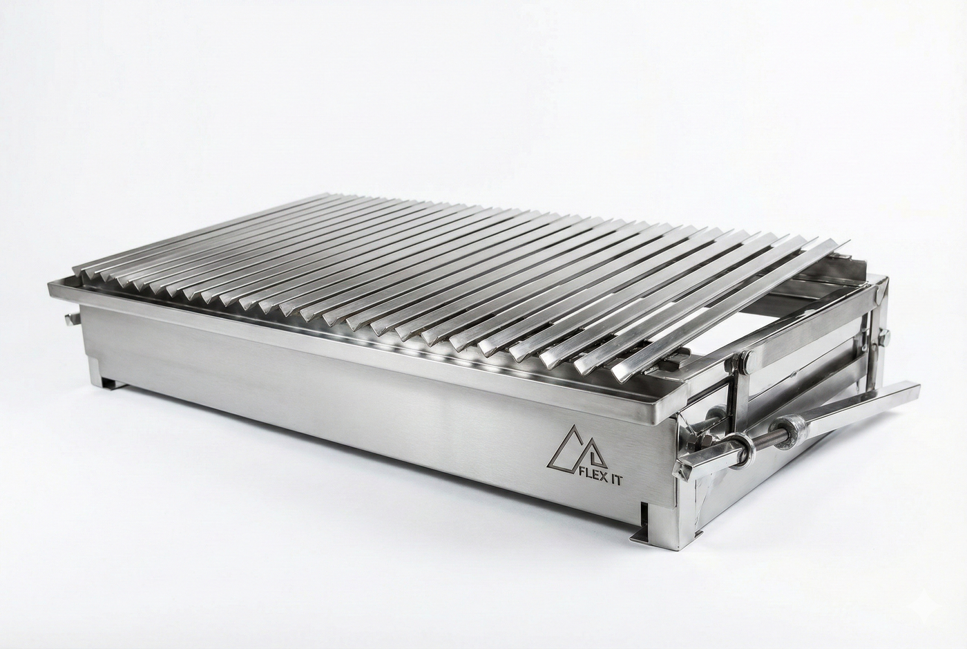 Parrilla Empotrable a Carbón en Acero Inoxidable – Sistema Elevable