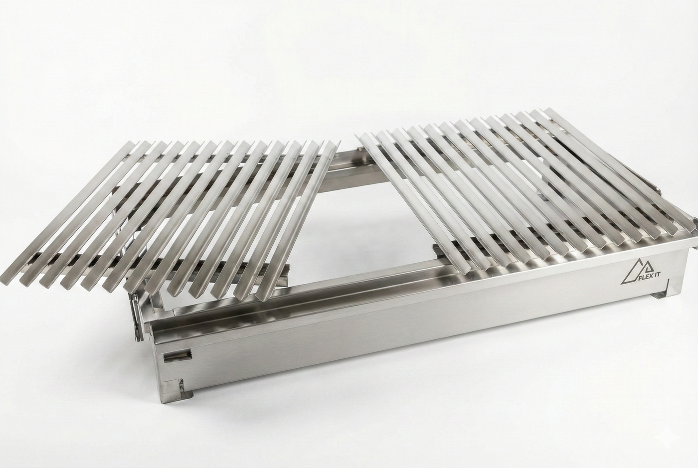 Parrilla Empotrable a Carbón en Acero Inoxidable – Sistema Elevable